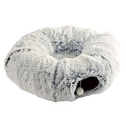 Paris Prix Tunnel de Jeu Pliable Pour Chat Fluffly 80cm Blanc