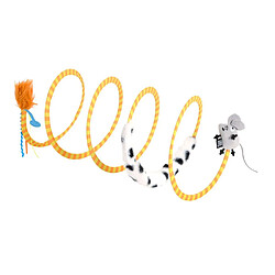 Paris Prix Tunnel de Jeu Pliable Pour Chat Fluffly 55cm Multicolore