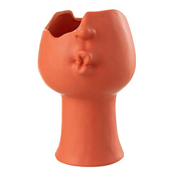Paris Prix Cache-Pot Déco Visage Enya 30cm Terracotta