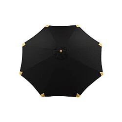 Paris prix Parasol rond en bois - Noir