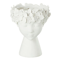 Paris Prix Cache-Pot Déco Tête 23cm Blanc
