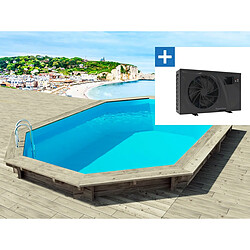 Habitat Et Jardin Piscine bois Brazilia 145 5.86 x 3.86 x 1.44 m + Pompe à chaleur - Puissance 6.1 kW