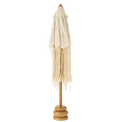 Paris prix Parasol déco à franges - Crème