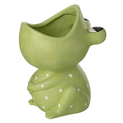 Paris Prix Cache-Pot Déco en Dolomite Grenouille 21cm Vert