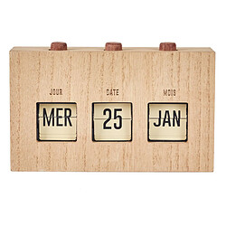 Paris Prix Calendrier Perpétuel Flip Flap 19cm Naturel