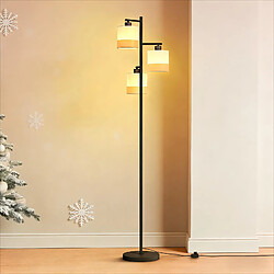 ZMH Lampadaire 3 Flames Vintage E27avec Interrupteur à Pied Pour Chambre à Coucher