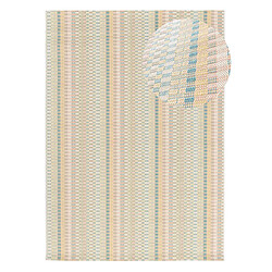 ATTICGO Tapis extérieur à rayures MANILA beige/vert/rose 160x230 cm