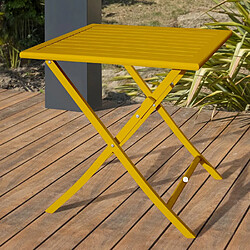 Paris Prix Table de Jardin Pliante Marius 70cm Moutarde pas cher