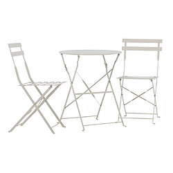 Paris prix Ensemble table jardin 2 chaises - Beige