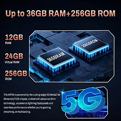 OUKITEL WP55 5G Telephone Portable Incassable Android 15 - 36Go+256Go 11000mAh 6,6" 108MP 120Hz