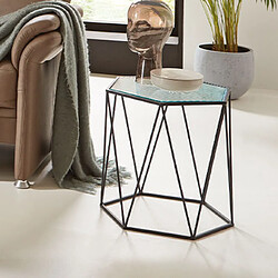Mes Table d'appoint verre et métal - Noir