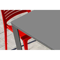 Paris prix Table de jardin aluminium - Gris anthracite
