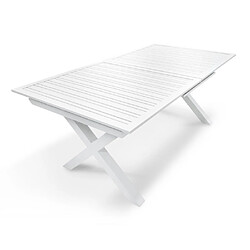 Paris Prix Table de Jardin Extensible Floride 180-240cm Blanc