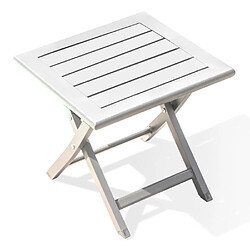 Paris prix table d'appoint de jardin pliante - Blanc