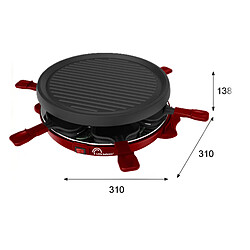 Appareil à raclette+grill 6 personnes 800w - 8947 - LITTLE BALANCE pas cher