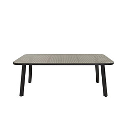 Paris Prix Table de Jardin en Verre Paola 200cm Noir & Marron