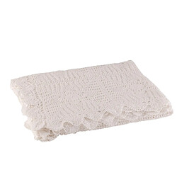 J-Line Nappe dentelle en coton blanc 200x135cm