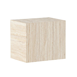 Paris prix Table d'appoint effet travertin - Beige