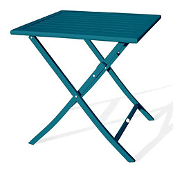 Paris Prix Table de Jardin Pliante Marius 70cm Bleu Canard
