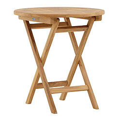 Paris Prix Table de Jardin Ronde en Teck Kenya 70cm Naturel