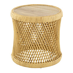 Paris prix Table d'appoint rotin - Naturel