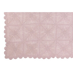 J-Line Nappe dentelle en coton violet 200x135cm