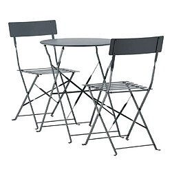 Paris prix Salon de jardin 2 places - Gris foncé