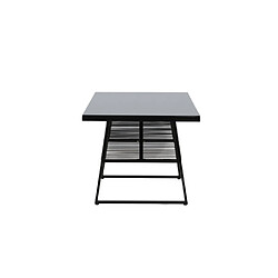 Paris prix Table de jardin en verre Dallas - Noir