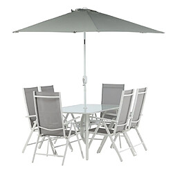 Paris prix Ensemble table jardin 6 chaises - Blanc