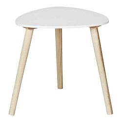 Paris prix Table d'appoint scandinave Shelly - Blanc & naturel