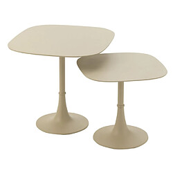 Paris prix lot de 2 tables d'appoint jardin - Ivoire