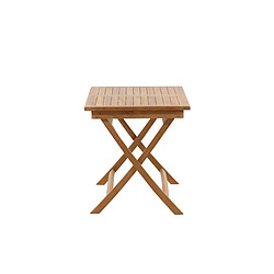 Paris Prix Table de Jardin en Teck Kenya 120cm Naturel