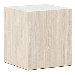 Paris prix Table d'appoint effet travertin - Beige