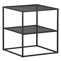 Paris Prix Table d'Appoint Avec Étagère Netz 60cm Noir