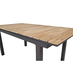 Paris prix Table de jardin extensible - Naturel et noir pas cher