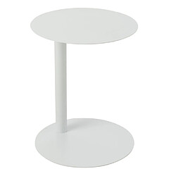 Paris prix Table d'appoint ronde métal - Blanc