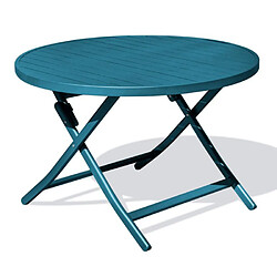 Paris Prix Table de Jardin Pliante Marius 110cm Bleu Canard