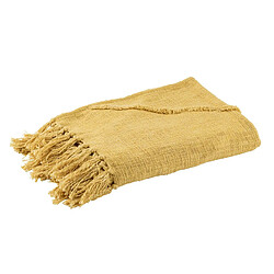 Paris Prix Jeté de Lit Pompons Amalia 56x190cm Moutarde