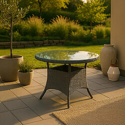 Paris prix Table de jardin ronde - Gris