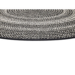 Avis ATTICGO Tapis rond géométrique SILVANA noir 120x120 cm