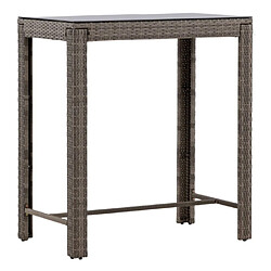 Paris prix Table de bar de jardin ronde - Gris