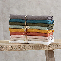 Atmosphera Housse de Couette Lin Adorable 260x240cm Gris Ardoise pas cher