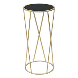 Paris prix Table d'appoint ronde - Noir et or