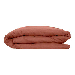 Atmosphera Housse de Couette Lin Adorable 260x240cm Terracotta