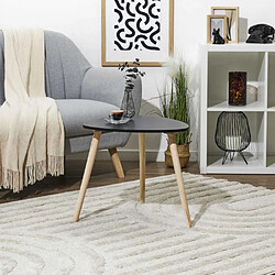 Avis Paris prix Table d'appoint scandinave Shelly - Noir et naturel