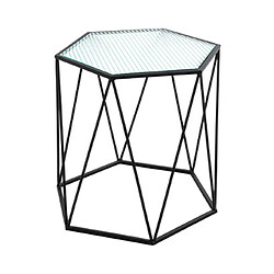Mes Table d'appoint verre et métal - Noir