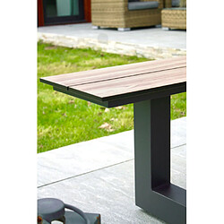 Avis Paris prix table de jardin avec 2 bancs - Gris anthracite