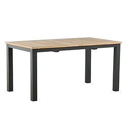 Paris Prix Table de Jardin Extensible Panama 152-210cm Naturel & Noir