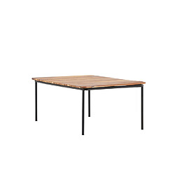 Avis Paris prix Table basse de jardin en bois - Naturel & noir