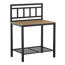 Paris prix Meuble cuisine d'extérieur - Noir & naturel